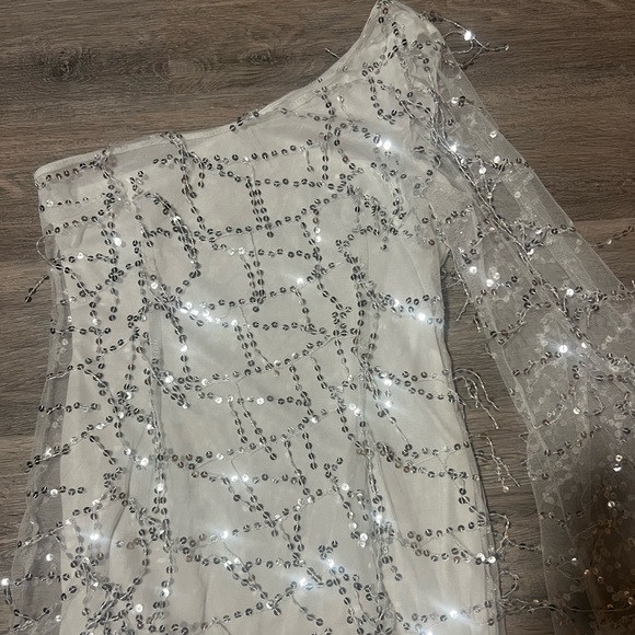 Lucy in the Sky Sequin One Shoulder Party Dress - Picture 3 of 5
